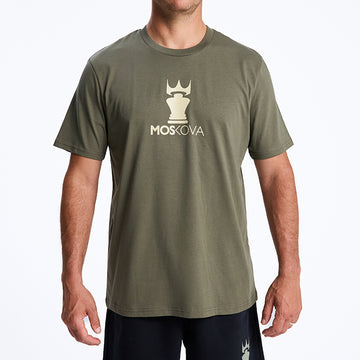 T-SHIRT CORPO CROWN ARMY CREME