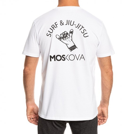 T-SHIRT BACK BJJ SHAKA White Black