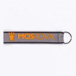 KEYRING HEATHER GREY ORANGE