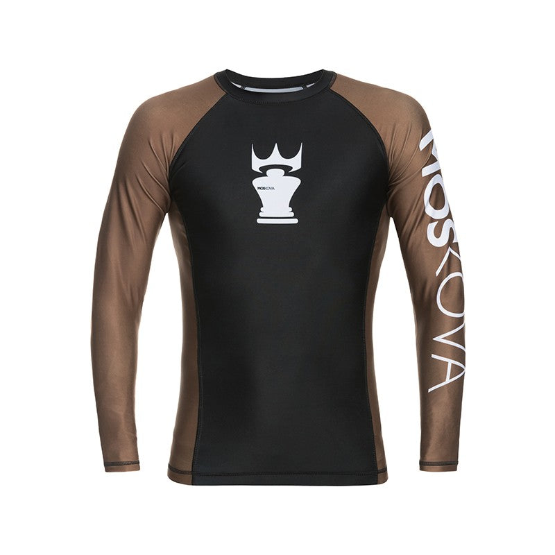 RANKED TRAINING RASHGUARD TOP BLACK/BROWN