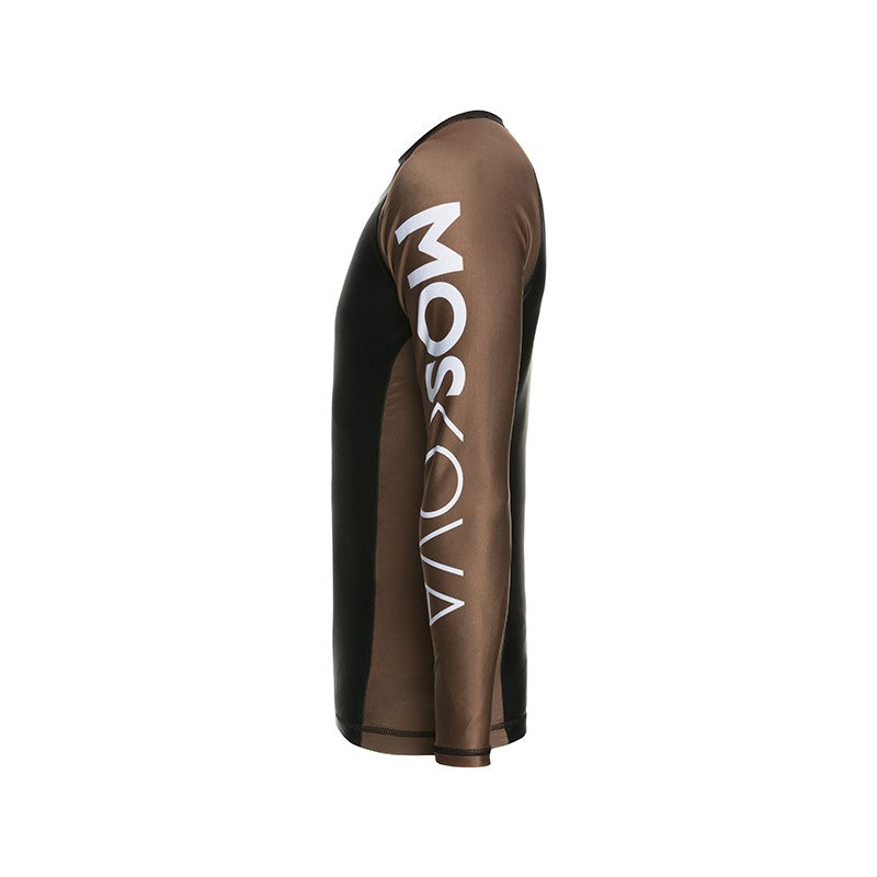RANKED TRAINING RASHGUARD TOP BLACK/BROWN