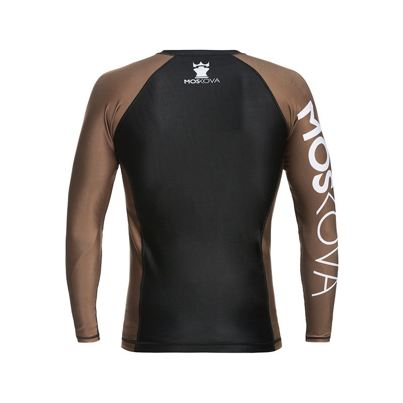 RANKED TRAINING RASHGUARD TOP BLACK/BROWN
