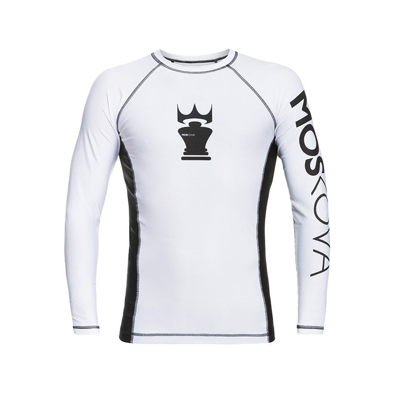 MOSKOVA TRAINING RASHGUARD TOP WHITE BLACK