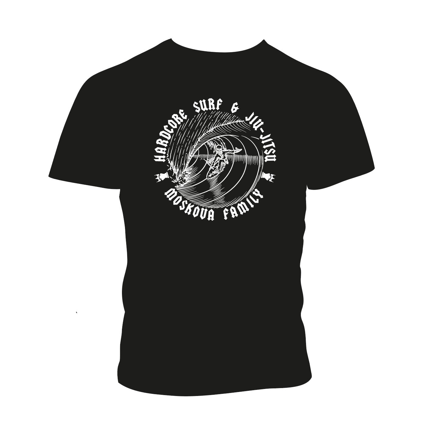 T-SHIRT SKELETON BARREL Black White