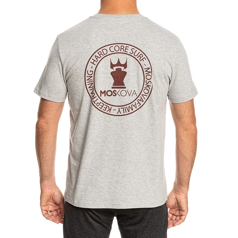 T-SHIRT HARD CORE SURF Grey Red