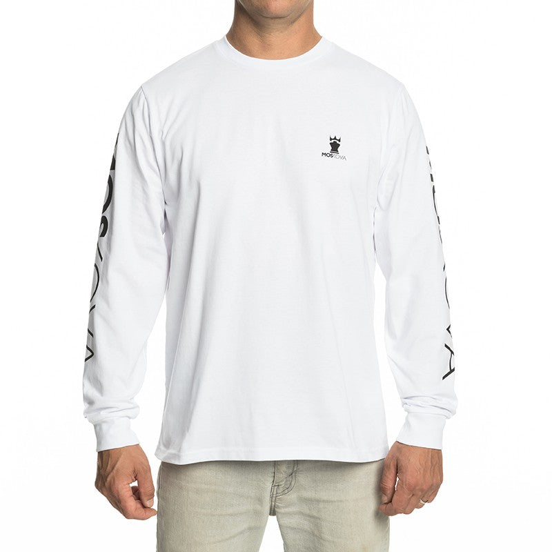 T-SHIRT LONG SLEEVES HARD CORE SURF White Black