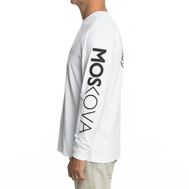 T-SHIRT LONG SLEEVES HARD CORE SURF White Black