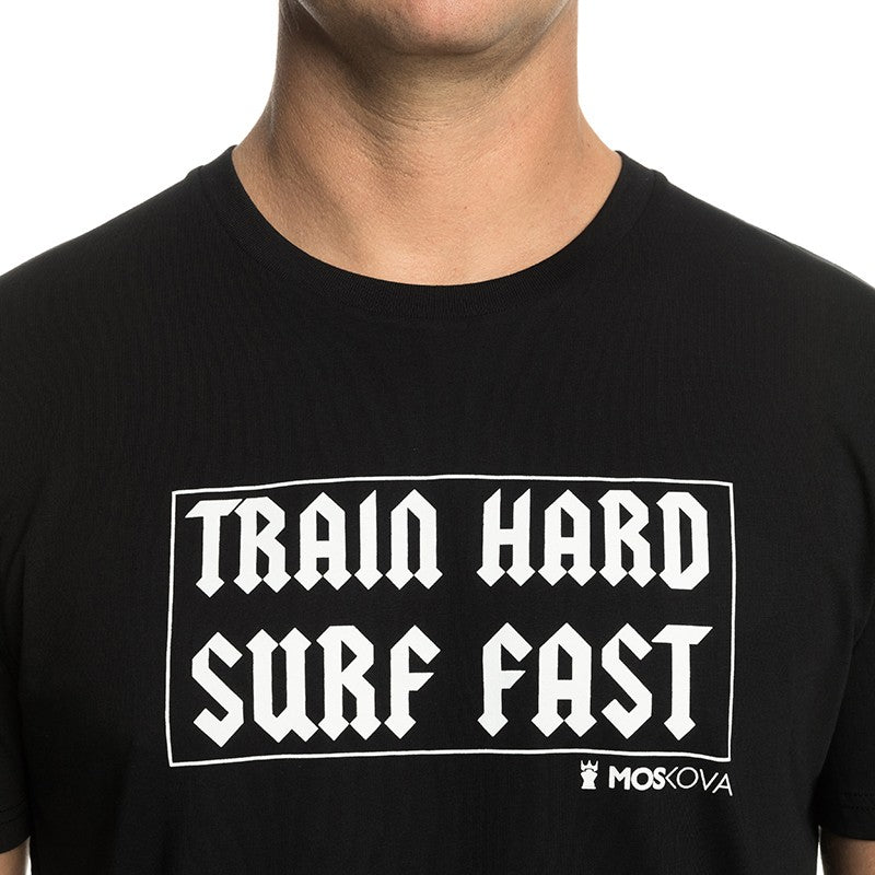 T-SHIRT SURF FAST MOSKOVA Black White