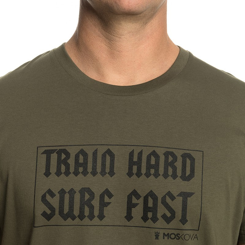 T-SHIRT SURF FAST MOSKOVA Army Green Black