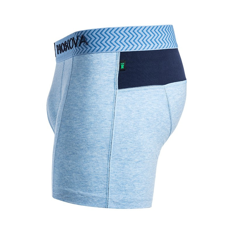 M2 COTTON -  CHEVRON LIGHT BLUE