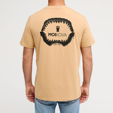 T-SHIRT COLLAB RAUL CASADO ART - JAWS CARAMEL