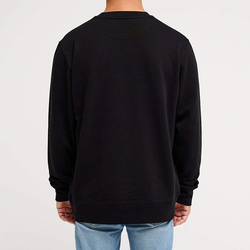 SWEAT CREW NECK BLACK PASTEL